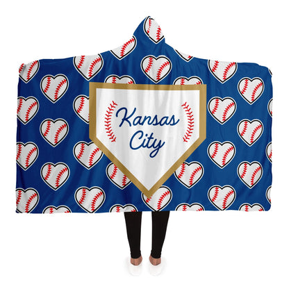 For The Love Of Kansas City Baseball Hooded Blanket