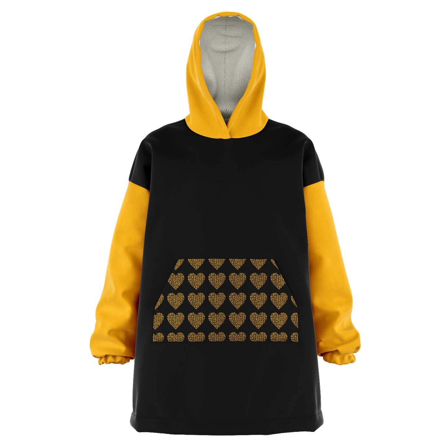 KC Leopard Heart Football Snug Hoodie