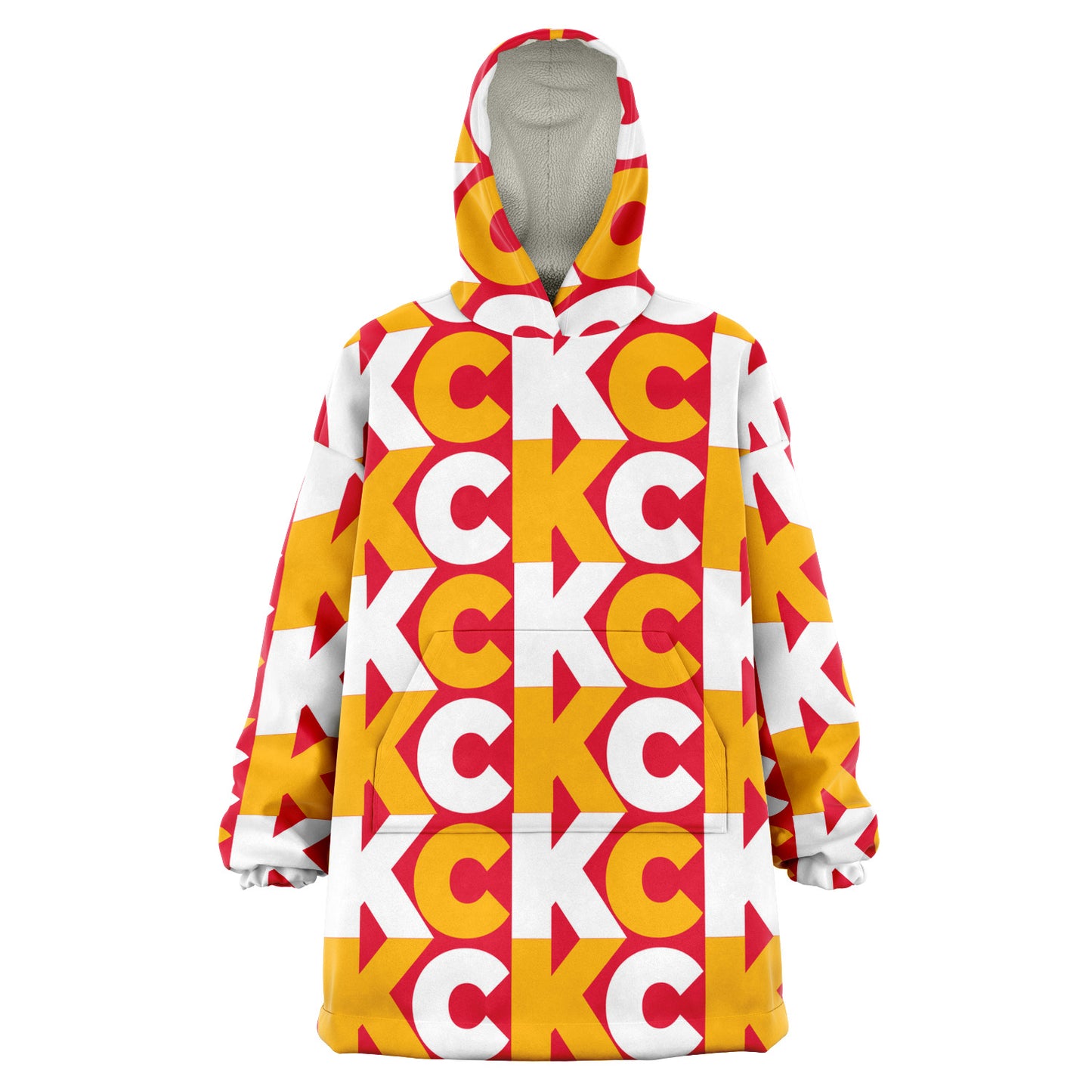 KC Yellow and White Initial Snug Hoodie