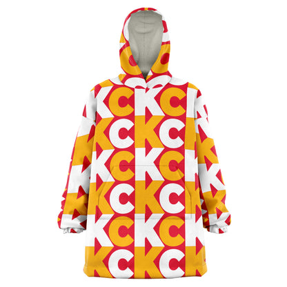 KC Yellow and White Initial Snug Hoodie