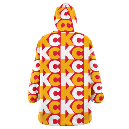 KC Yellow and White Initial Snug Hoodie