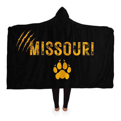 Missouri Tigers Paw and Scratch Hooded Blanket