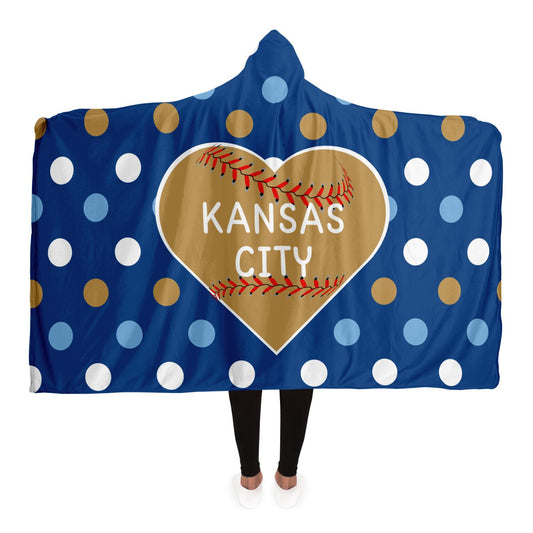 KC Royals Polka Dot Hooded Blanket